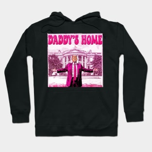 Funny Groovy  Trump Pink Daddys Home Trump 2024 Hoodie